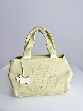 Radley London - Pistachio Leather Mini Grab Bag Purse - Floral Appliqué